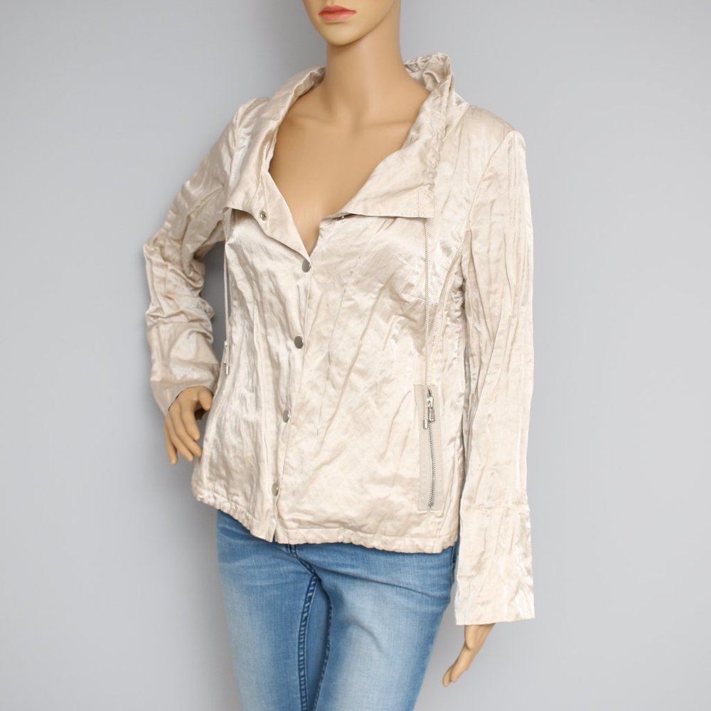 Etcetera Drawstring Lightweight Jacket Top Sz 10 - image 2